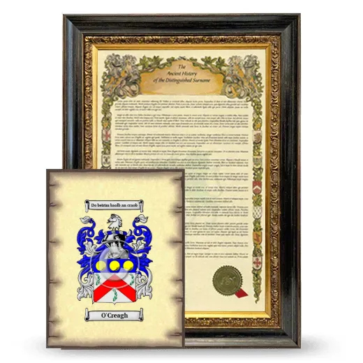 O'Creagh Framed History and Coat of Arms Print - Heirloom