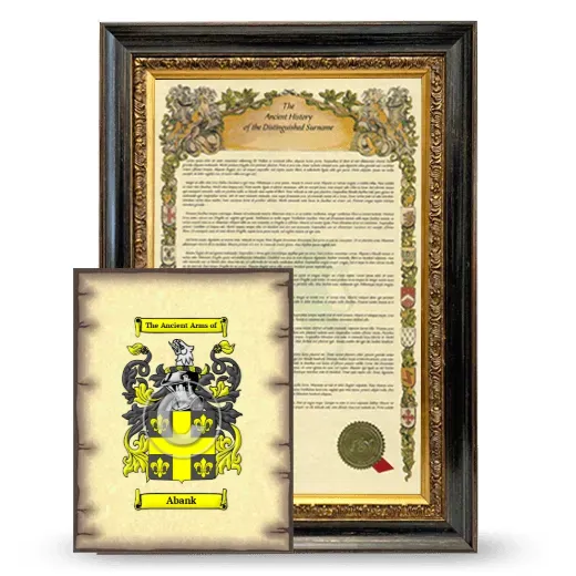 Abank Framed History and Coat of Arms Print - Heirloom