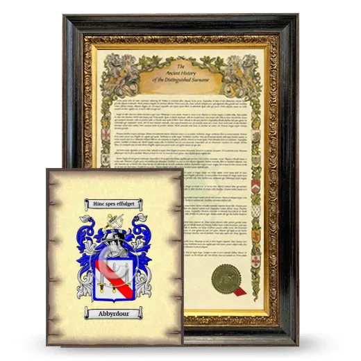 Abbyrdour Framed History and Coat of Arms Print - Heirloom