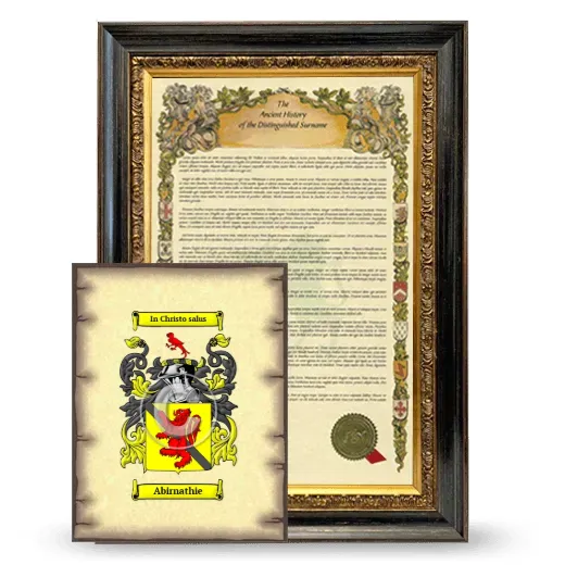 Abirnathie Framed History and Coat of Arms Print - Heirloom
