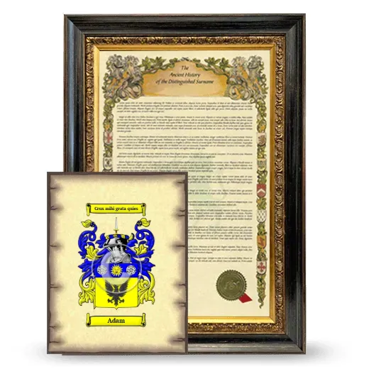 Adam Framed History and Coat of Arms Print - Heirloom