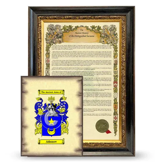 Adamov Framed History and Coat of Arms Print - Heirloom