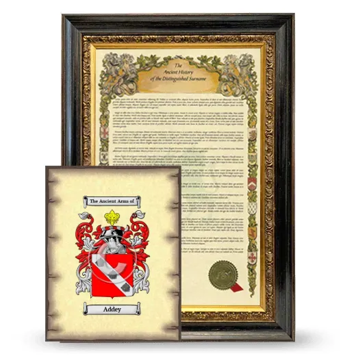 Addey Framed History and Coat of Arms Print - Heirloom