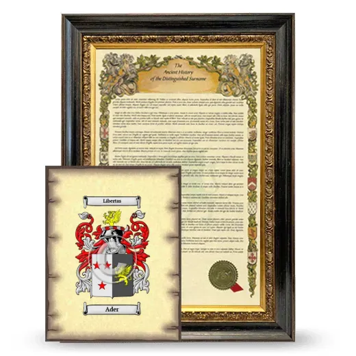 Ader Framed History and Coat of Arms Print - Heirloom