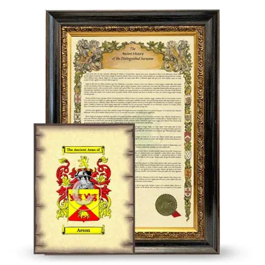 Aeson Framed History and Coat of Arms Print - Heirloom