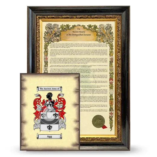 Agg Framed History and Coat of Arms Print - Heirloom