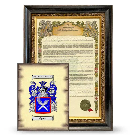 Agnus Framed History and Coat of Arms Print - Heirloom