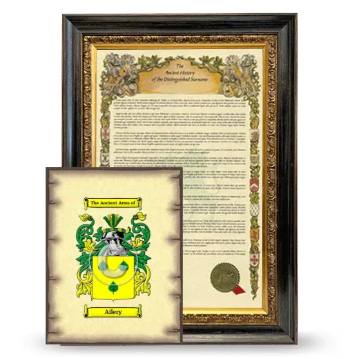 Ailery Framed History and Coat of Arms Print - Heirloom