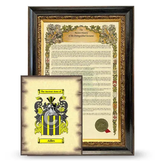 Ailles Framed History and Coat of Arms Print - Heirloom