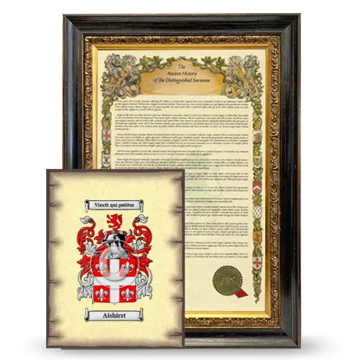 Aishirst Framed History and Coat of Arms Print - Heirloom