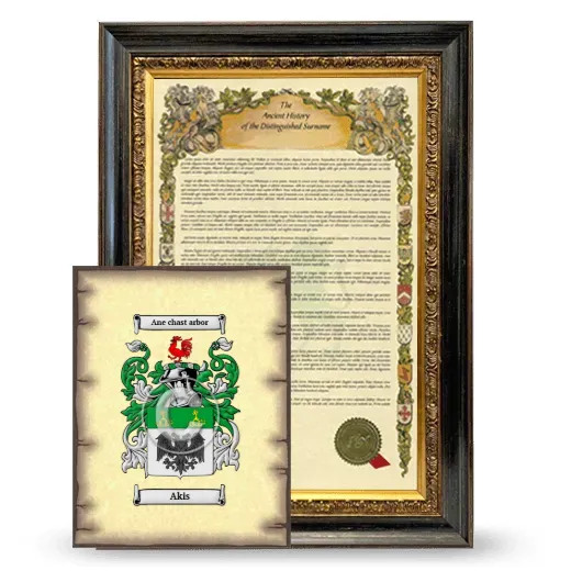 Akis Framed History and Coat of Arms Print - Heirloom