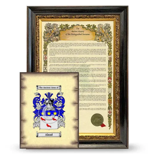 Aland Framed History and Coat of Arms Print - Heirloom
