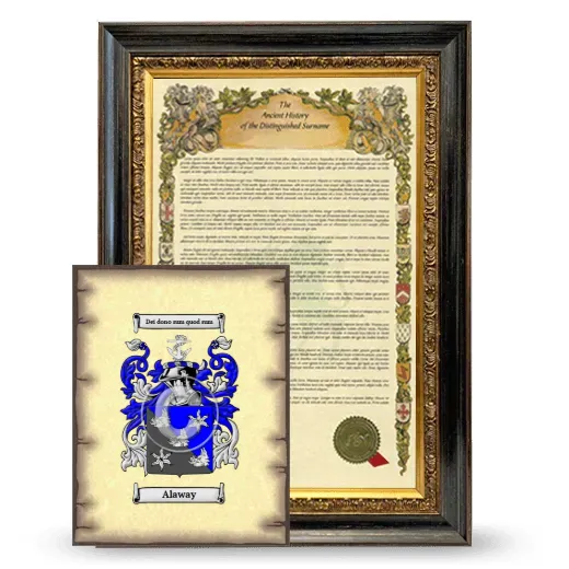 Alaway Framed History and Coat of Arms Print - Heirloom
