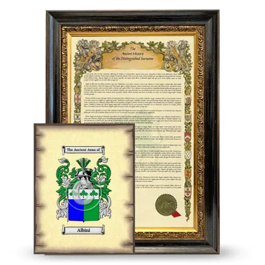 Albini Framed History and Coat of Arms Print - Heirloom
