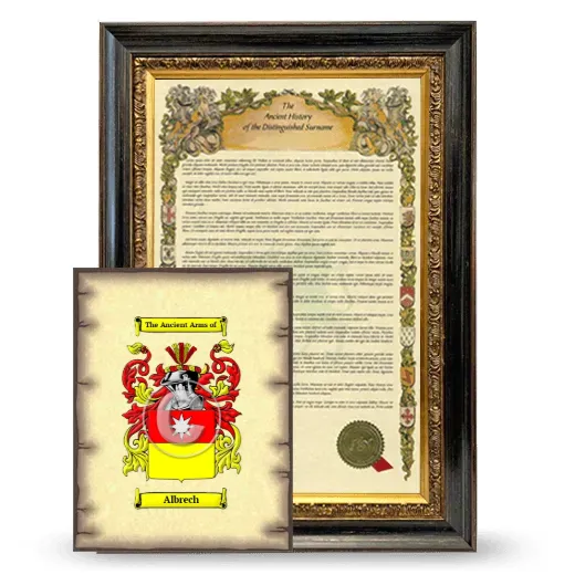 Albrech Framed History and Coat of Arms Print - Heirloom