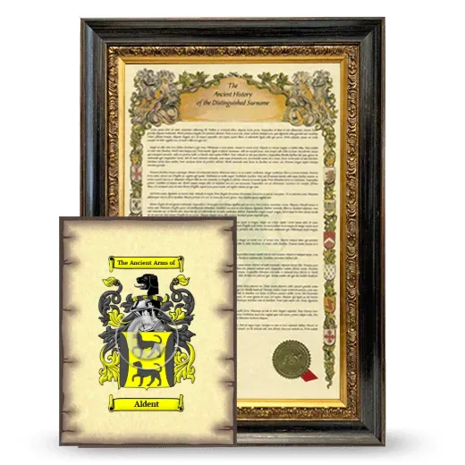 Aldent Framed History and Coat of Arms Print - Heirloom