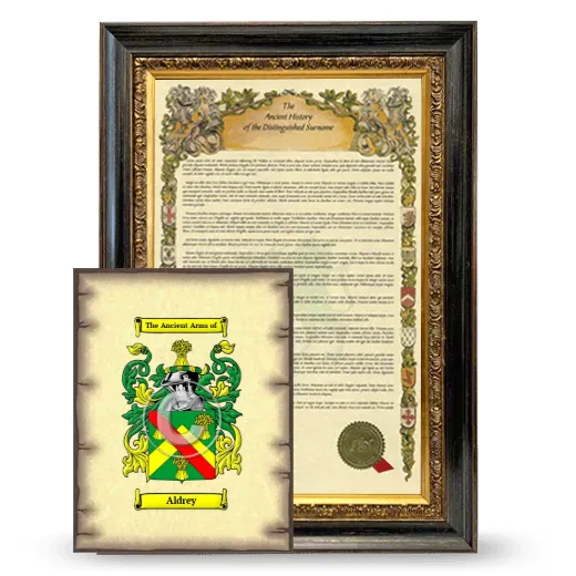 Aldrey Framed History and Coat of Arms Print - Heirloom