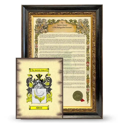 Alecce Framed History and Coat of Arms Print - Heirloom