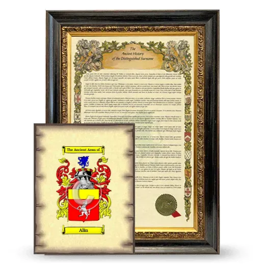 Alin Framed History and Coat of Arms Print - Heirloom