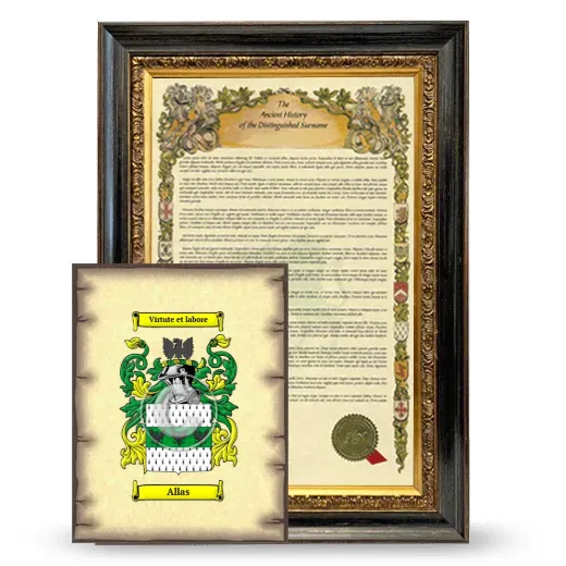 Allas Framed History and Coat of Arms Print - Heirloom