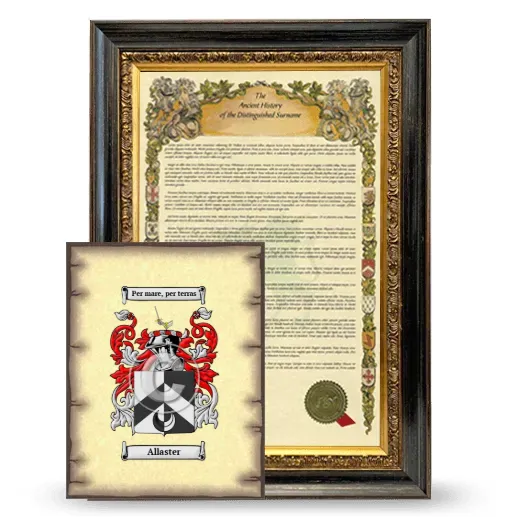 Allaster Framed History and Coat of Arms Print - Heirloom