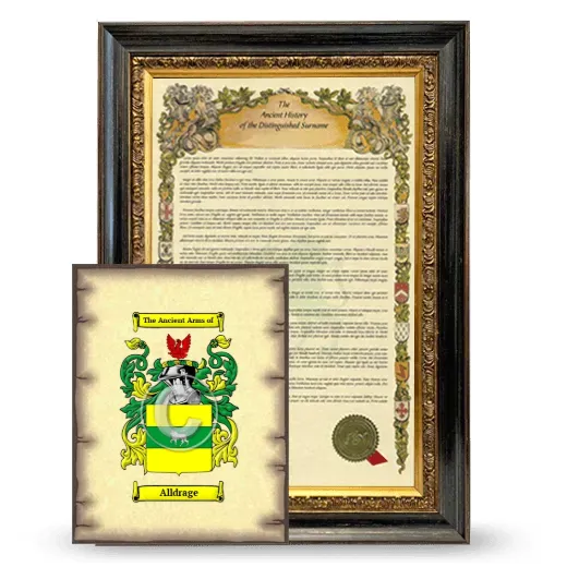 Alldrage Framed History and Coat of Arms Print - Heirloom