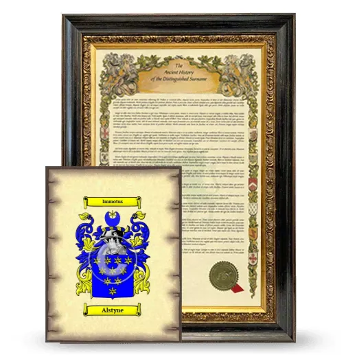 Alstyne Framed History and Coat of Arms Print - Heirloom