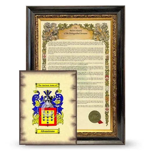 Altamirano Framed History and Coat of Arms Print - Heirloom