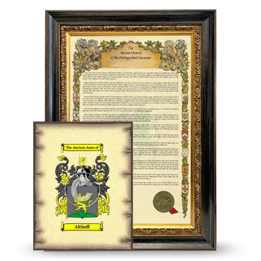 Althoff Framed History and Coat of Arms Print - Heirloom