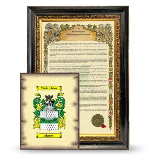 Alynson Framed History and Coat of Arms Print - Heirloom