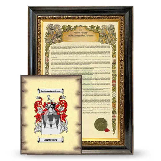 Anstroder Framed History and Coat of Arms Print - Heirloom