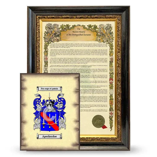 Aperkerdoe Framed History and Coat of Arms Print - Heirloom