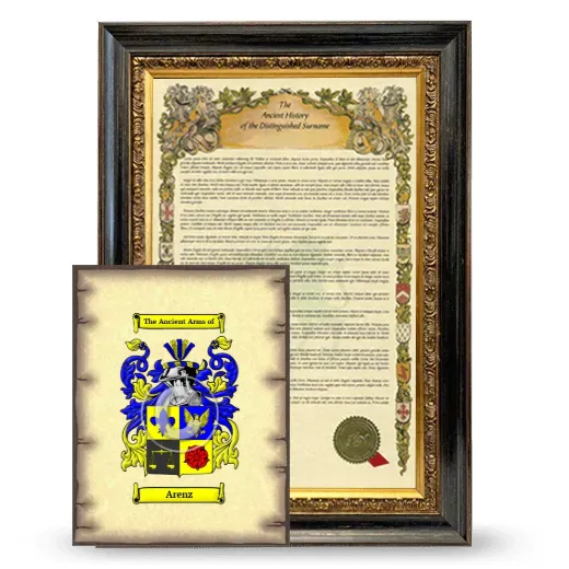 Arenz Framed History and Coat of Arms Print - Heirloom