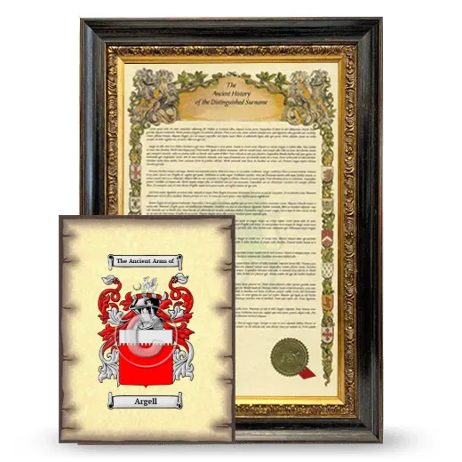 Argell Framed History and Coat of Arms Print - Heirloom