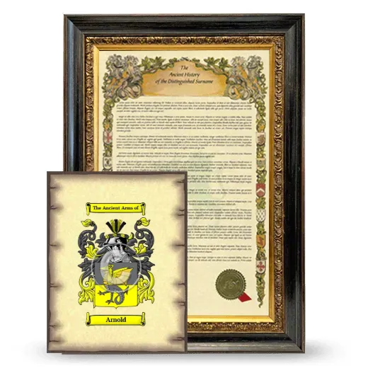 Arnold Framed History and Coat of Arms Print - Heirloom