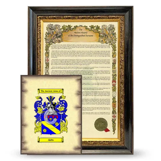 Arts Framed History and Coat of Arms Print - Heirloom