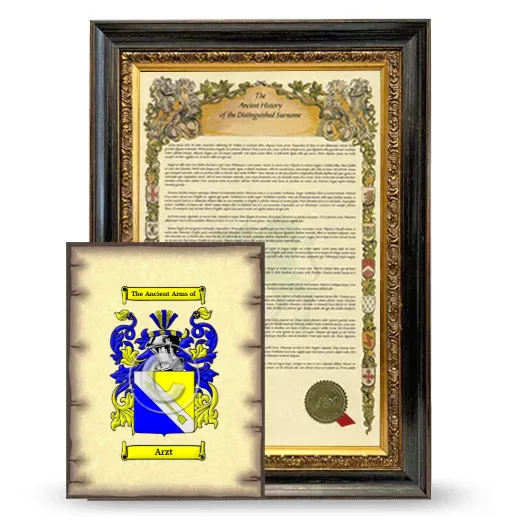 Arzt Framed History and Coat of Arms Print - Heirloom