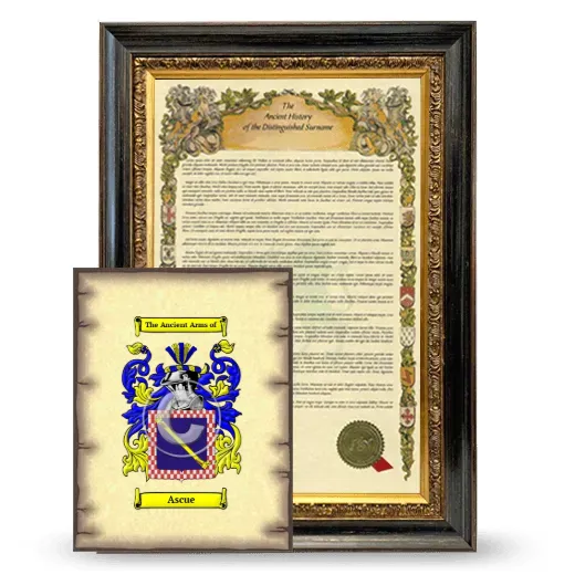 Ascue Framed History and Coat of Arms Print - Heirloom