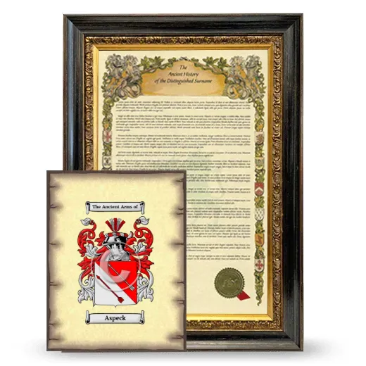 Aspeck Framed History and Coat of Arms Print - Heirloom