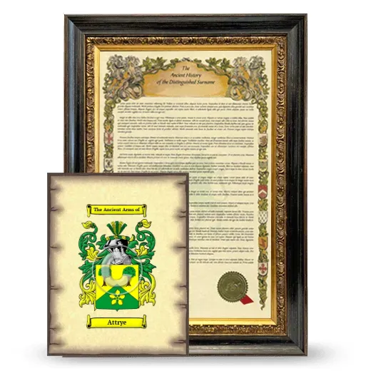 Attrye Framed History and Coat of Arms Print - Heirloom