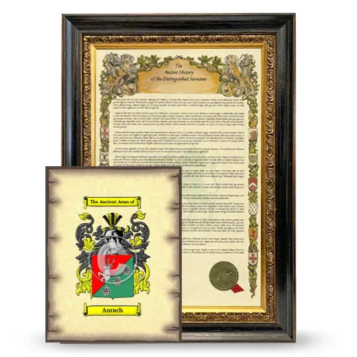 Aurach Framed History and Coat of Arms Print - Heirloom