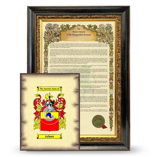 Aylmer Framed History and Coat of Arms Print - Heirloom