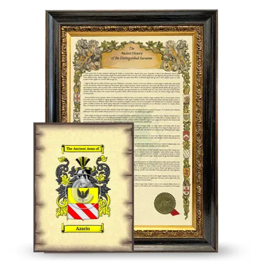 Azario Framed History and Coat of Arms Print - Heirloom