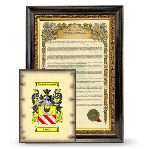Azzaro Framed History and Coat of Arms Print - Heirloom