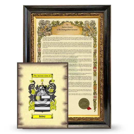 Babey Framed History and Coat of Arms Print - Heirloom