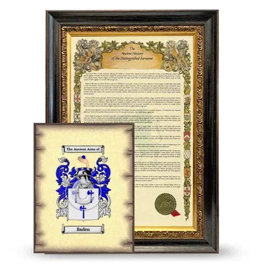 Baden Framed History and Coat of Arms Print - Heirloom