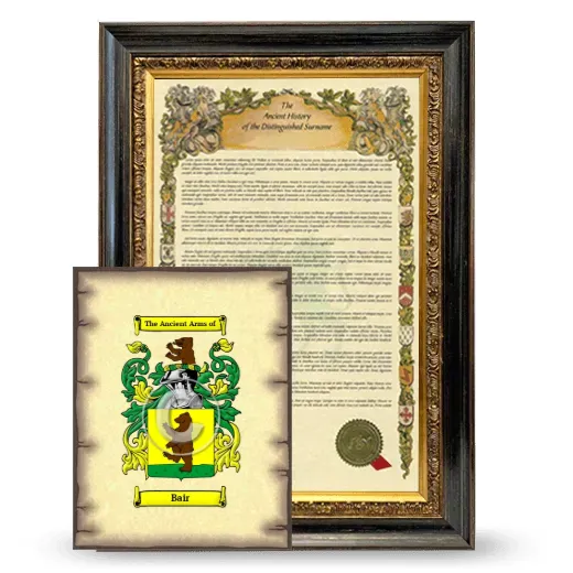 Bair Framed History and Coat of Arms Print - Heirloom