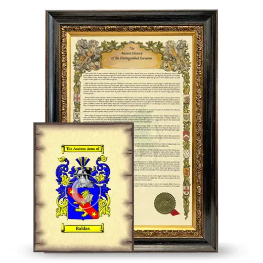 Baldas Framed History and Coat of Arms Print - Heirloom