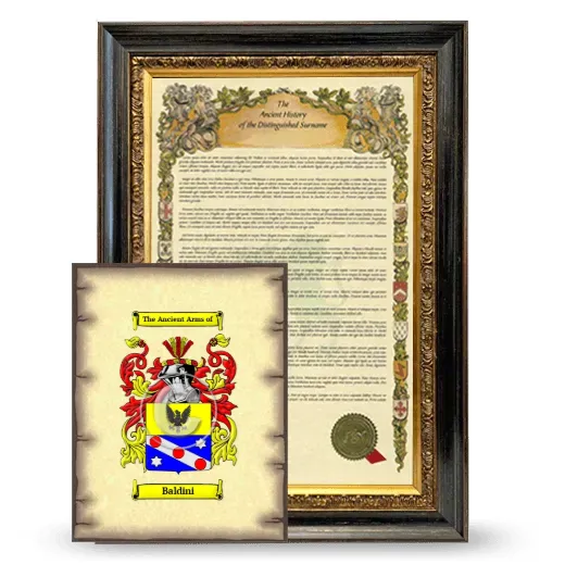 Baldini Framed History and Coat of Arms Print - Heirloom