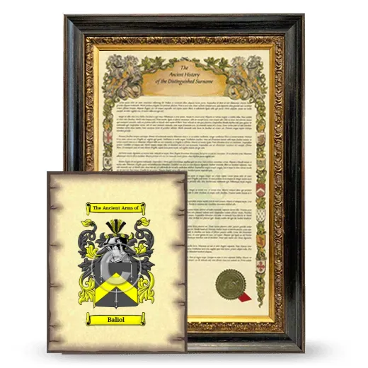 Baliol Framed History and Coat of Arms Print - Heirloom